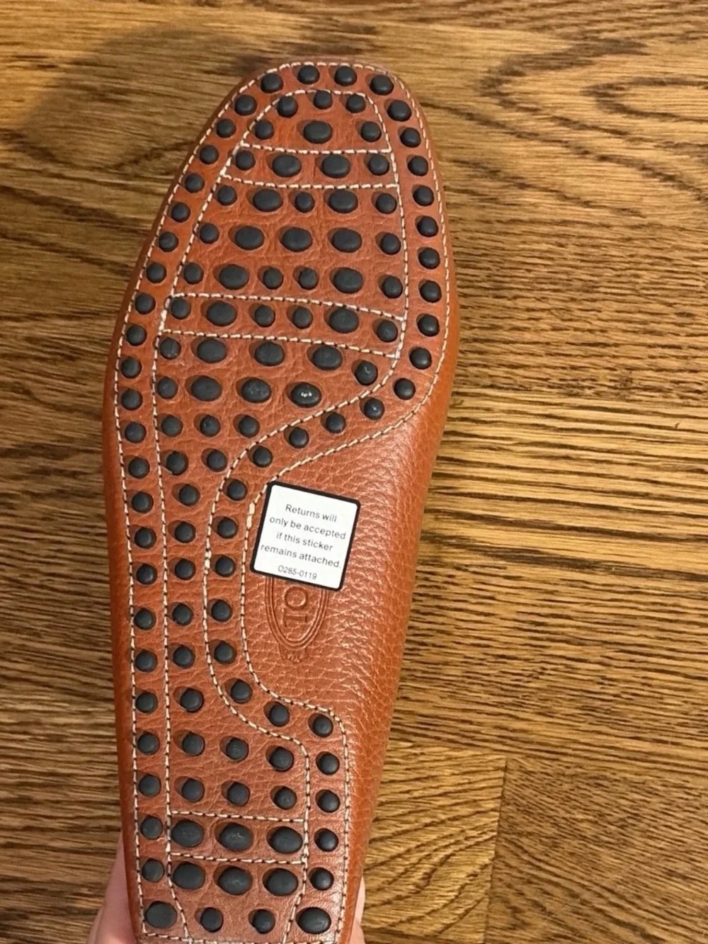 Tod's Tan Pebbled Leather Penny Loafers for Men